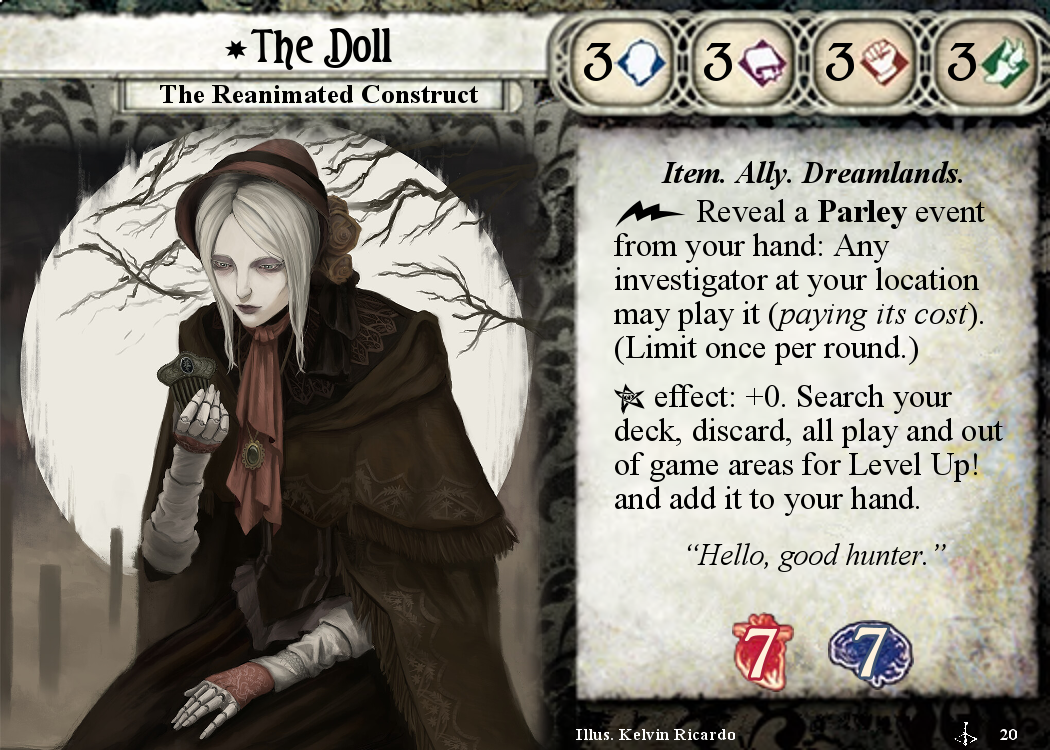 arkham horror card game characters Horror: The Carolyn Fern Investigator Deck Homebrew Content] Duality of Man