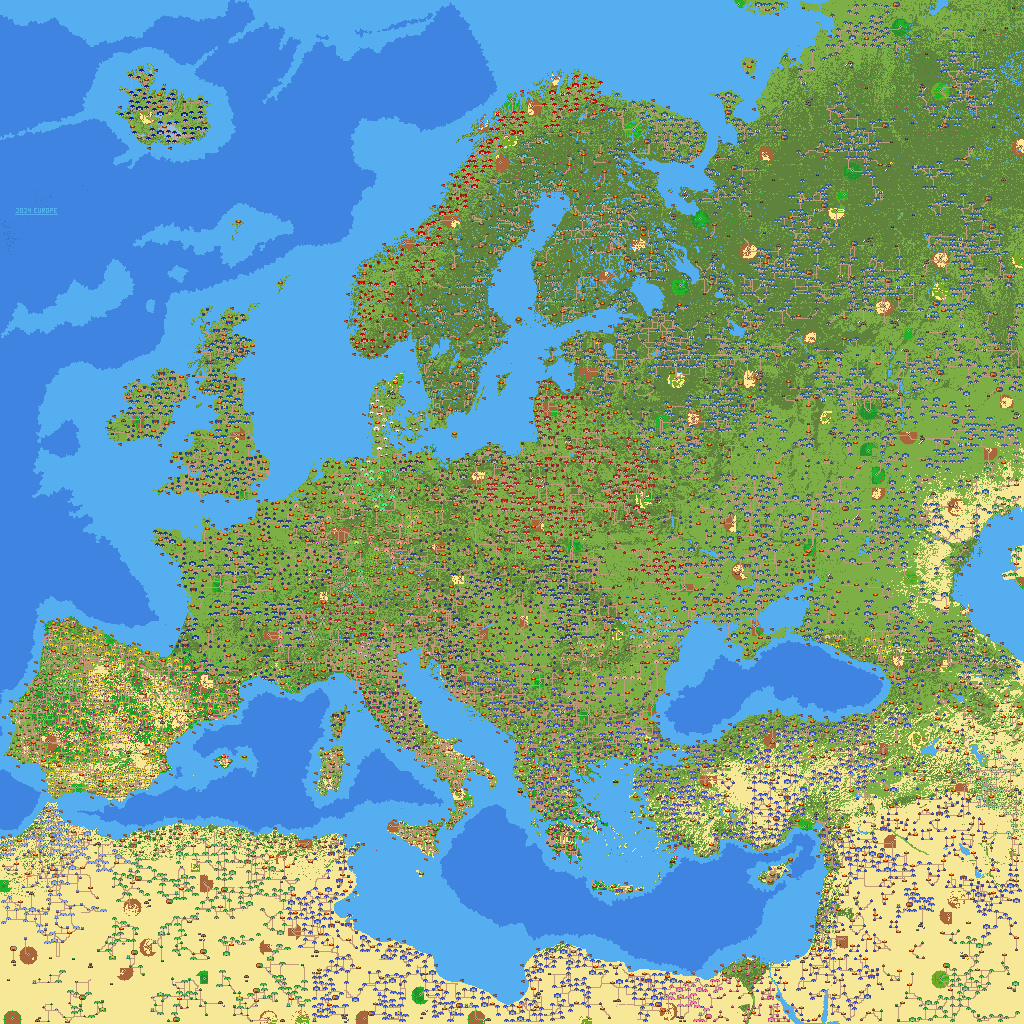 Europe 1783 Size 16x16!!!!!