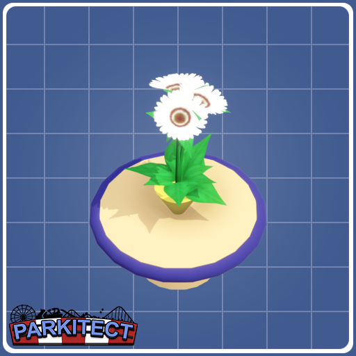 Pic Nic Table with vase of Daisies