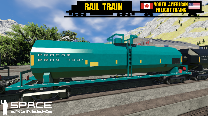 Rail Train Procor Tank Car Green
