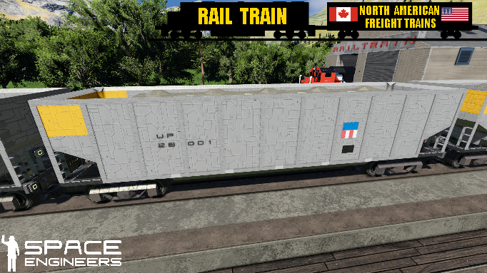 Rail Train UP Open Hopper Car