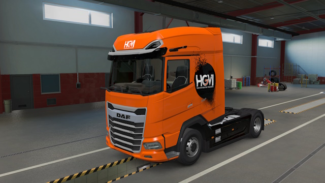 HGV1 Orange DAF 2021 XG+ Truck
