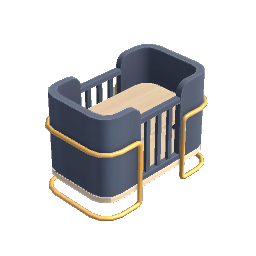 Luxury Crib Navy Blue