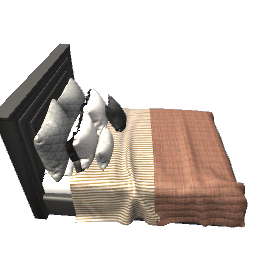 Simple Bed with blanket and pillow