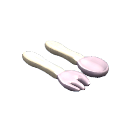 Baby food silicone cutlery [purple]