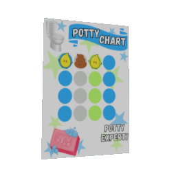Potty Time Set- Potty Progress Chart Blue