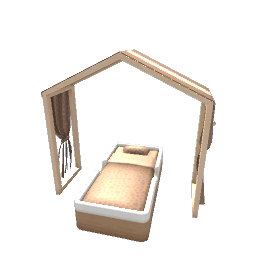 Toddler bed with house frame