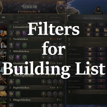[DEPRECATED] Filters for Building List