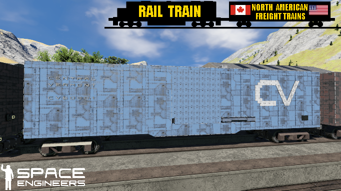 Rail Train CV Boxcar Blue