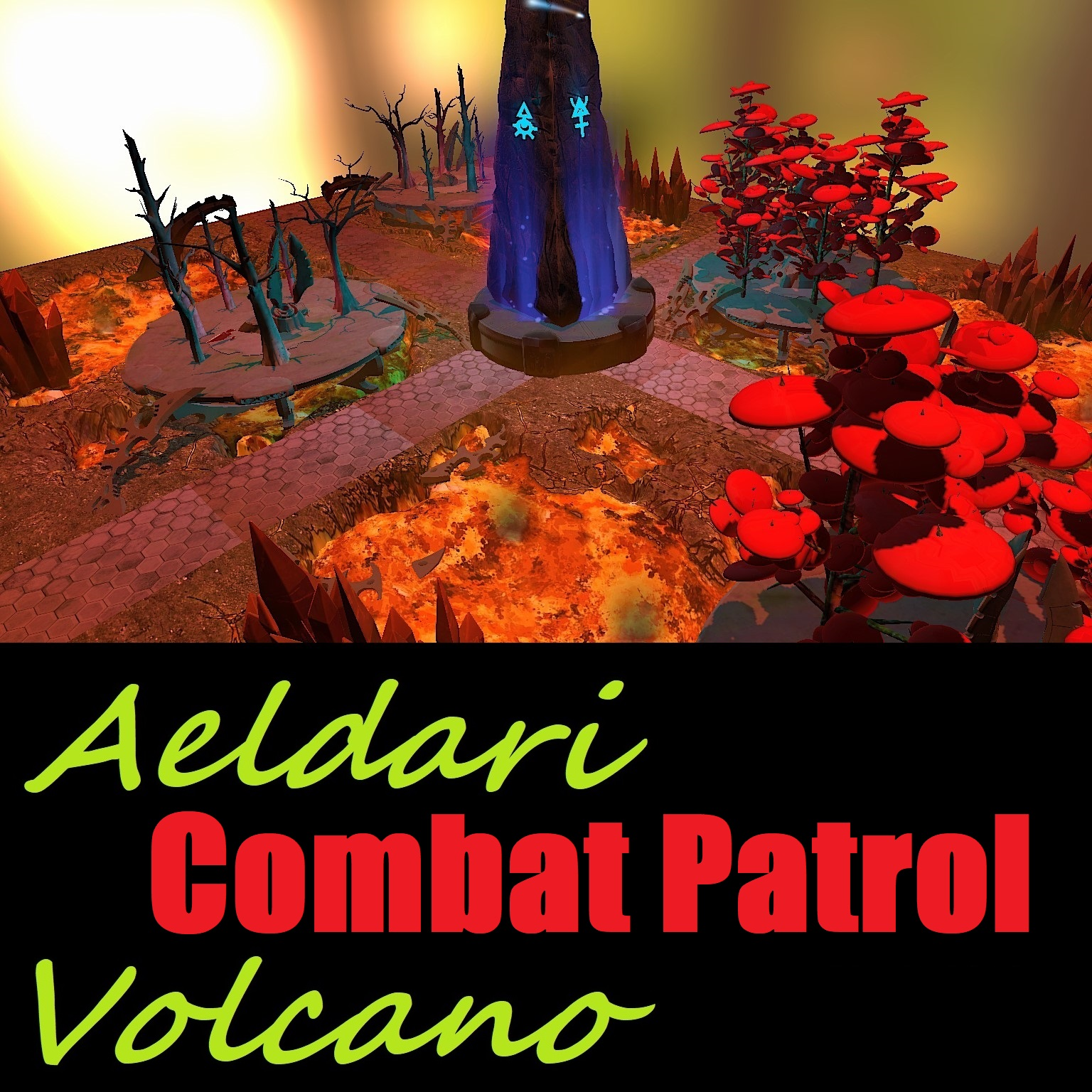 40k Combat Patrol (10th Ed.) Map: Aeldari Volcano