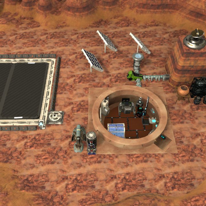 Scifi badland communication outpost