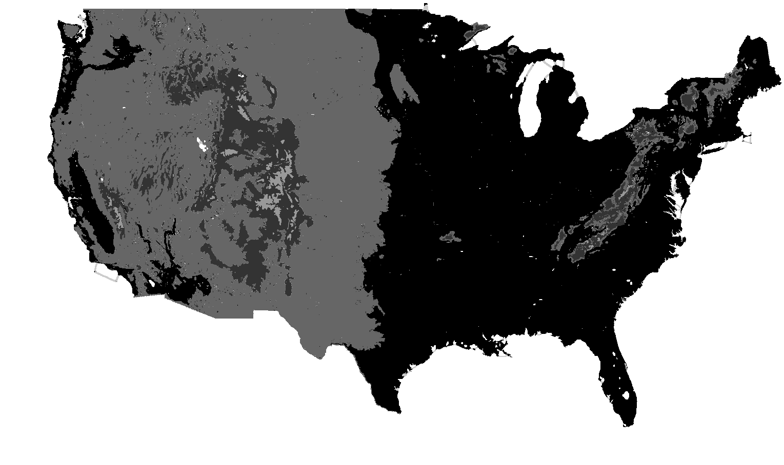 United States Height Map