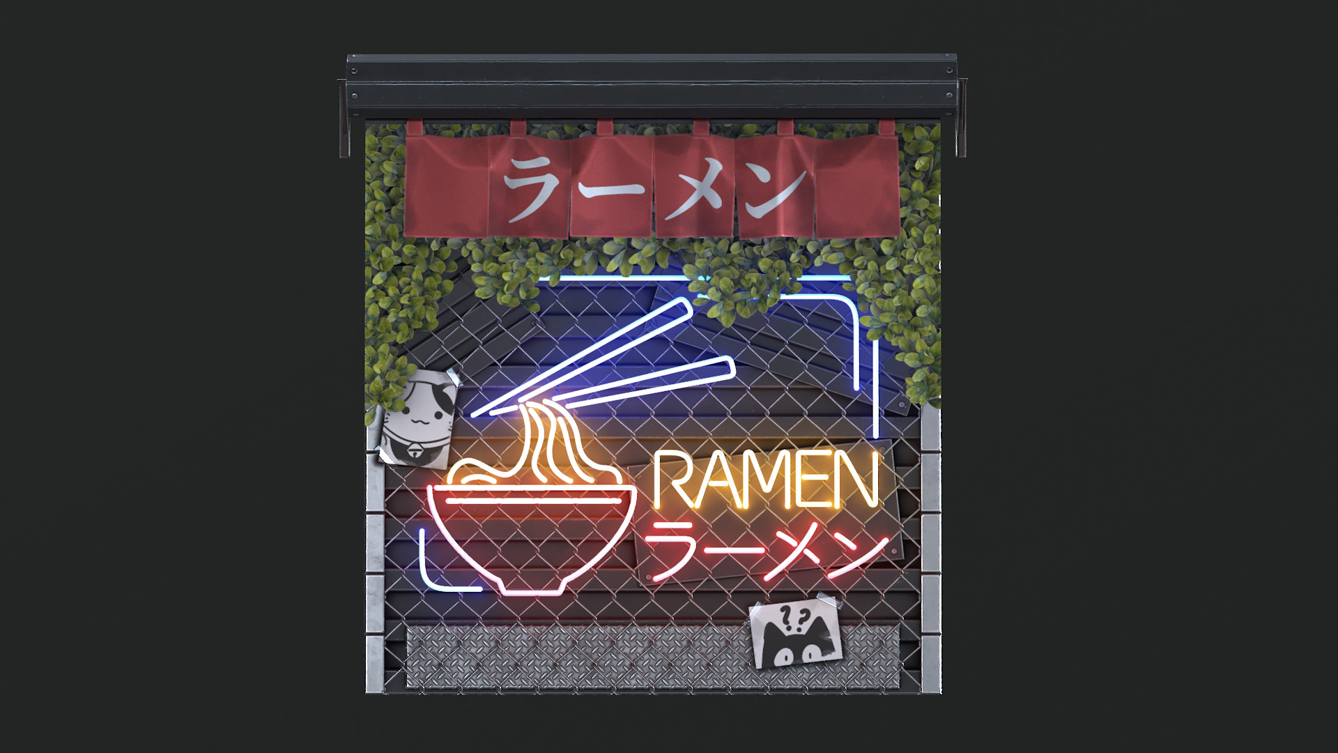 Ramen Garage Door
