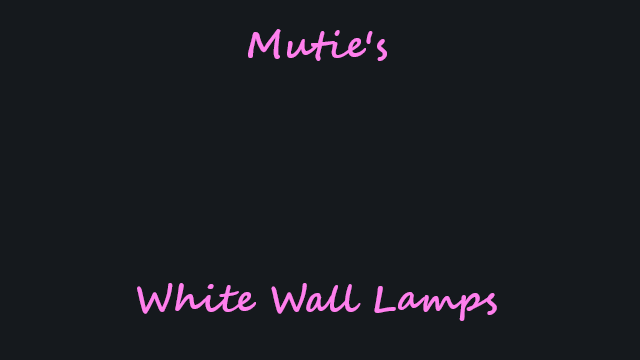 Mutie's White Wall Lamp