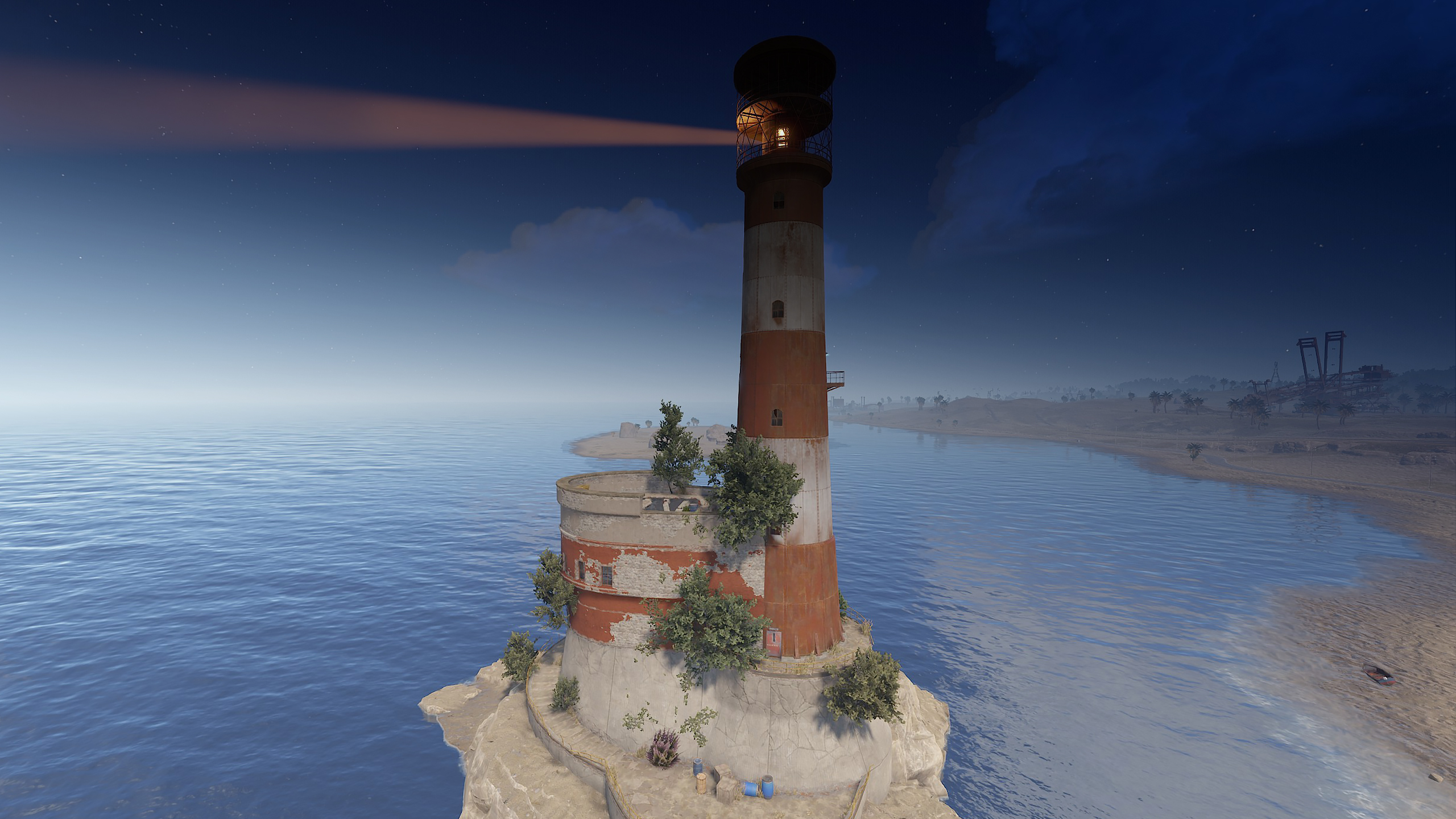 Neon Lighthouse Door