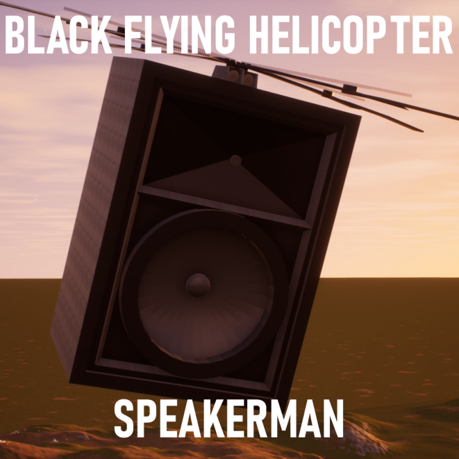 Black Flying Helicopter Speakerman Revamp! Skibi