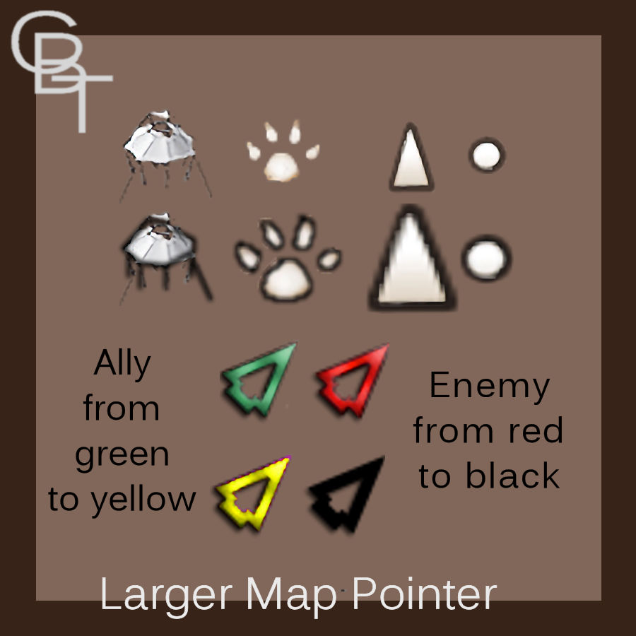 Larger Map Pointer for Vanilla UI
