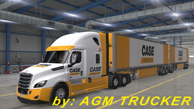 SKIN TRUCK FREIGHTLINE CASCADINHA E REBOQUE (CASE) - CANAL AGM TRUCKER