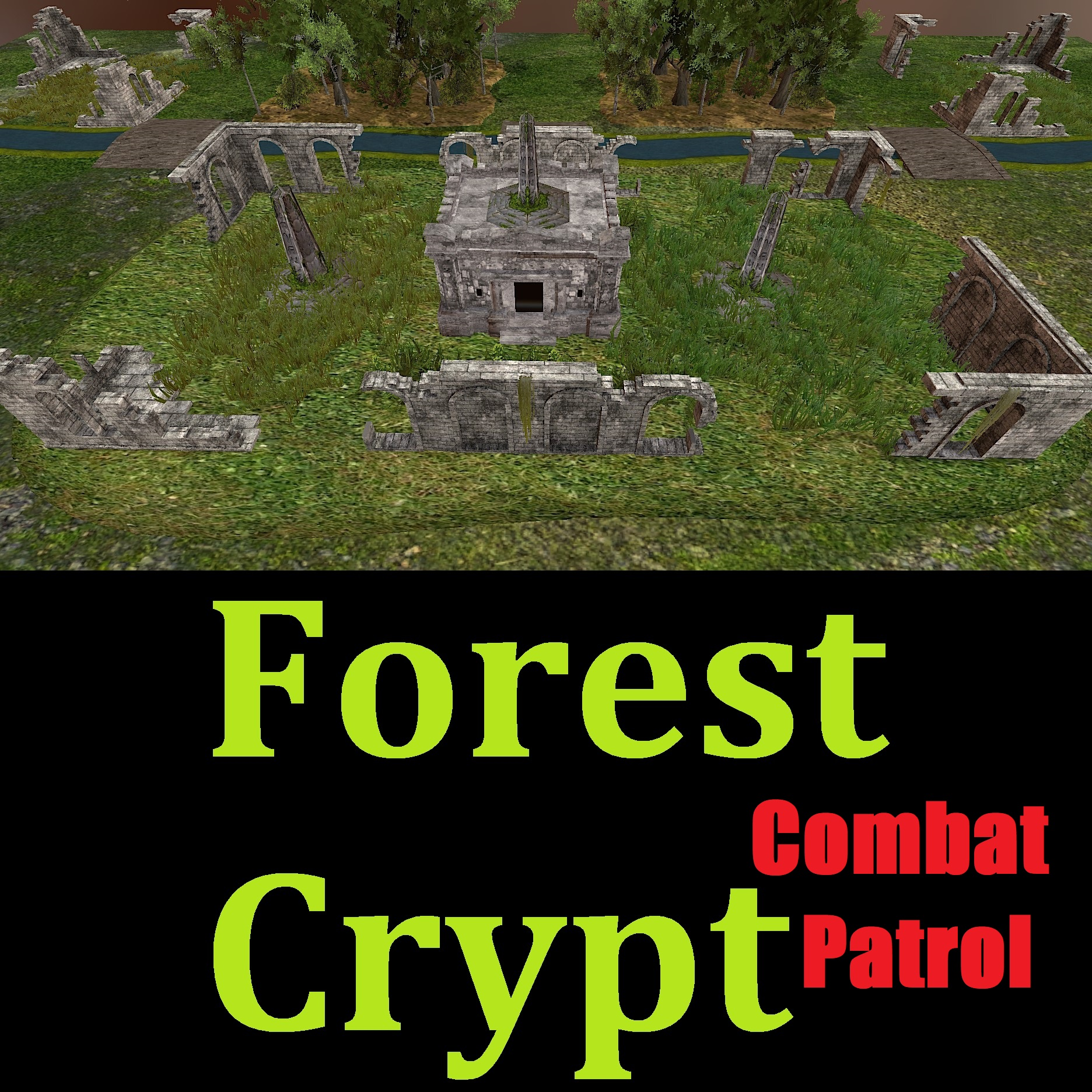 40k Combat Patrol (10th Ed.) Map: Forest Crypt