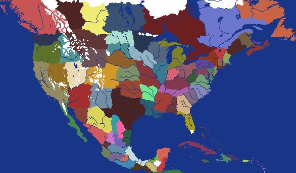 USA With Natural Borders
