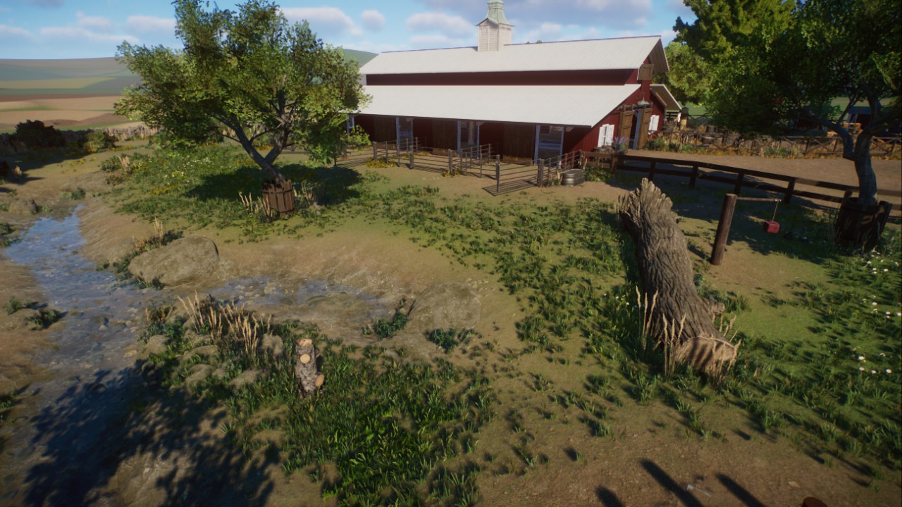 Barnyard Red Barn with two Habitats by Zimfira Games