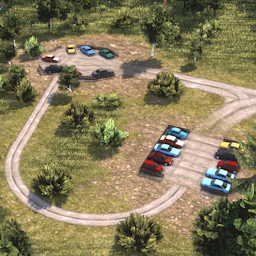 Simple Dirt Parking Lots