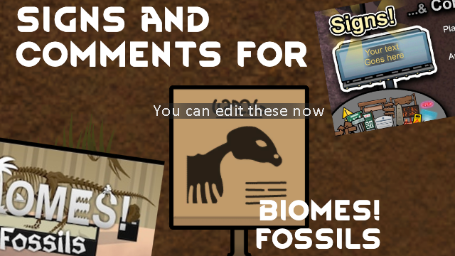 Signs and Comments for Biomes! Fossils
