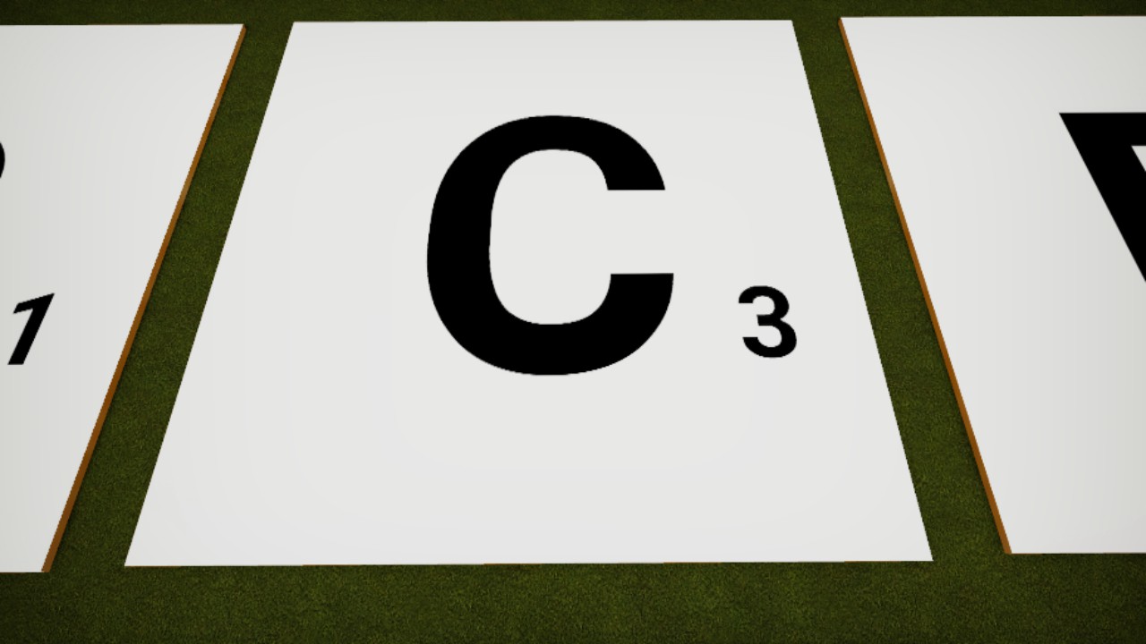Scrabble White C Tile
