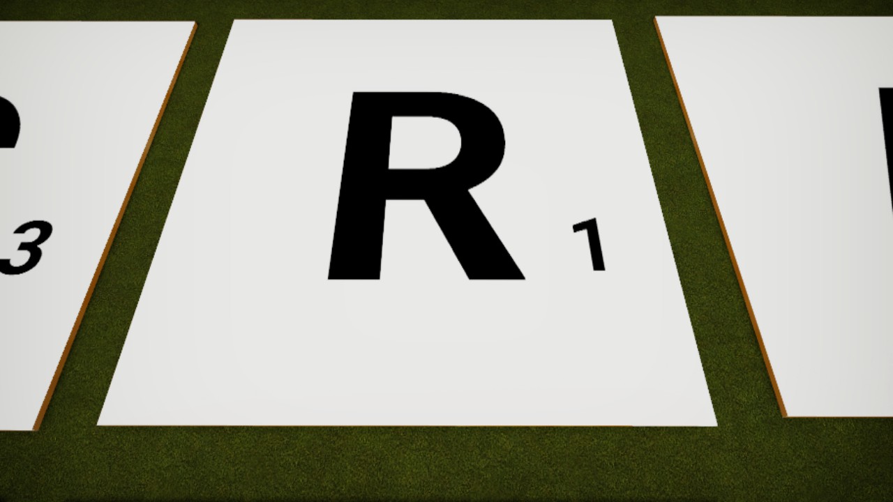 Scrabble White R Tile