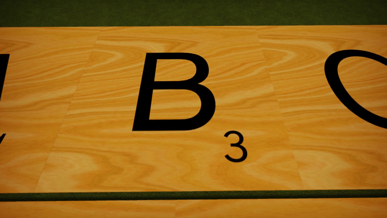 Scrabble Tile Wood B Simple Placement