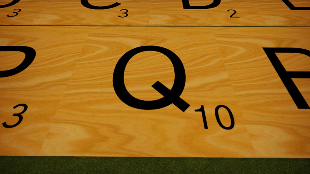 Scrabble Tile Wood Q Simple Placement