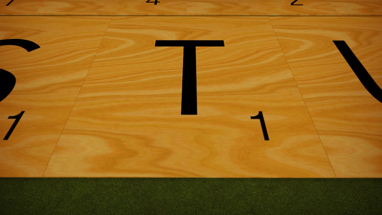 Scrabble Tile Wood T Simple Placement