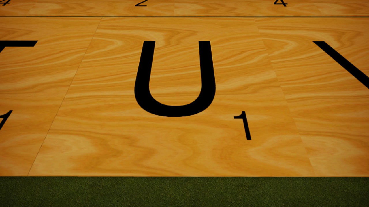Scrabble Tile Wood U Simple Placement