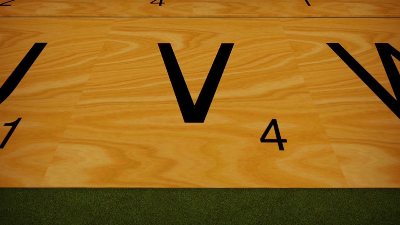 Scrabble Tile Wood V Simple Placement