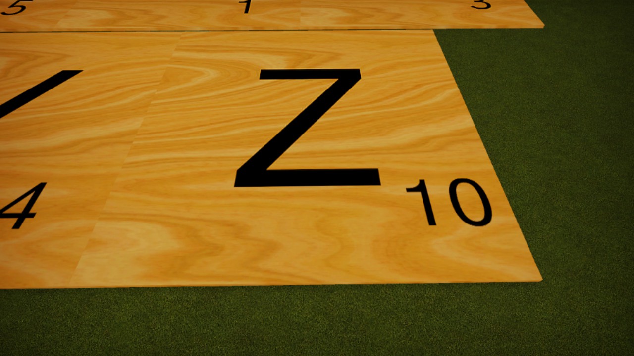 Scrabble Tile Wood Z Simple Placement