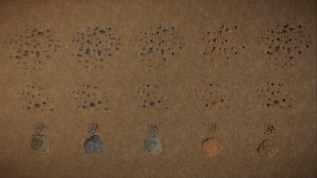 Pebble piles