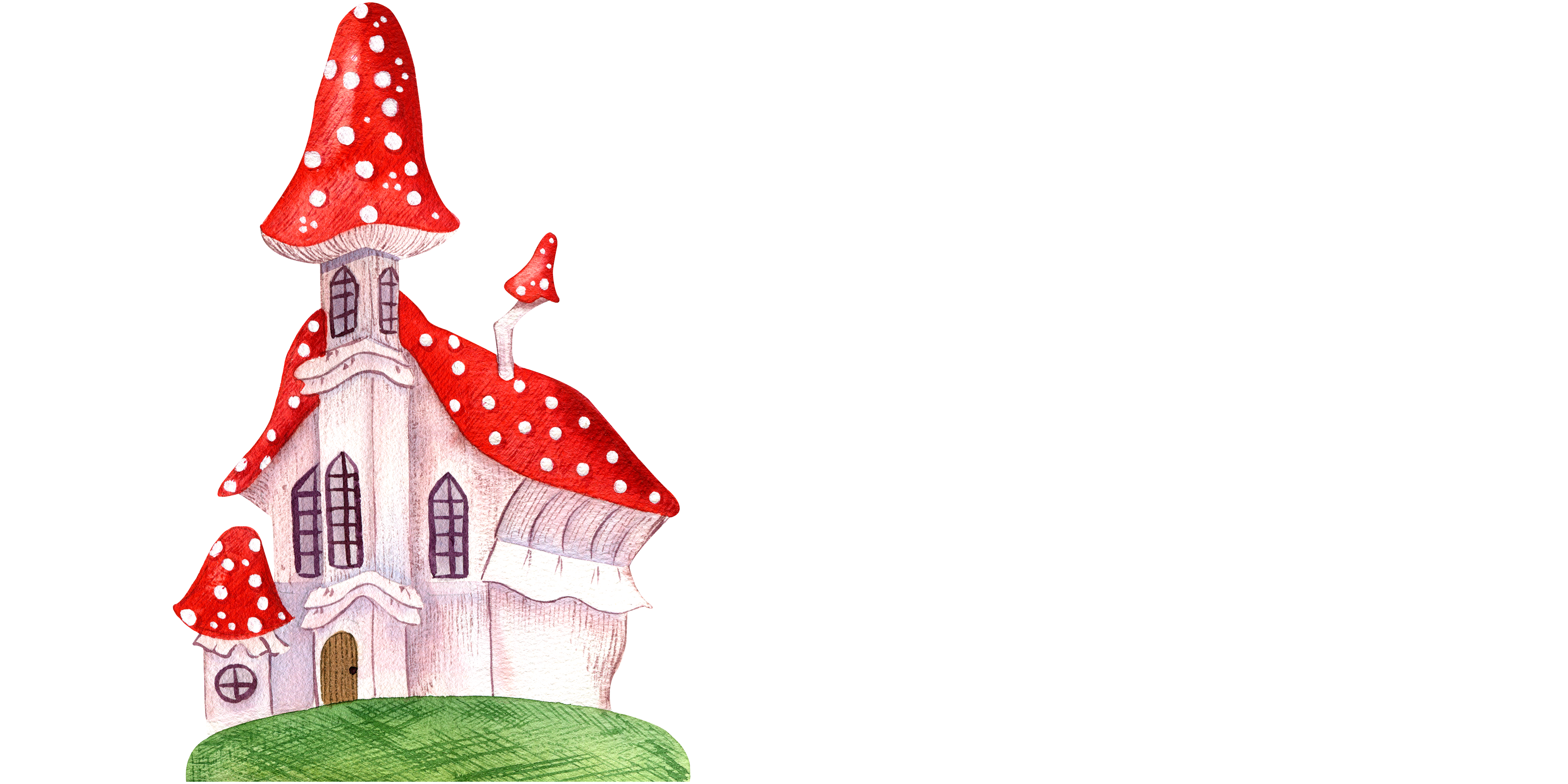 mushroom building with internal cave