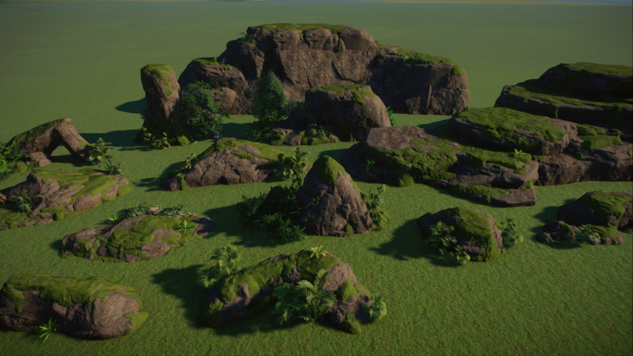 Mossy Tropical Rocks Collection