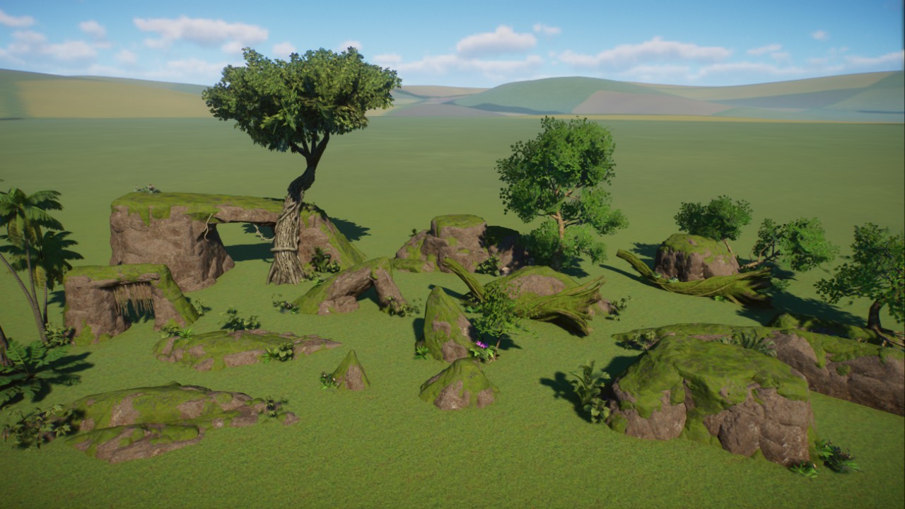 Mossy Tropical Rocks Collection 2