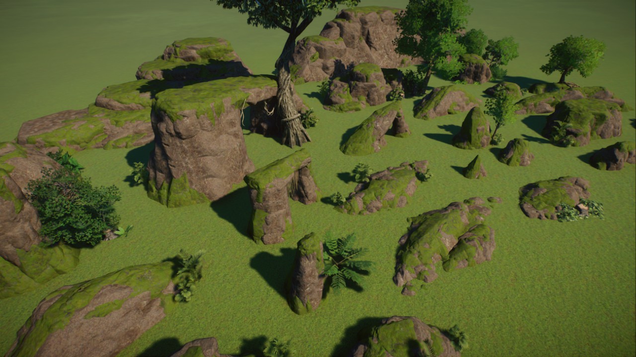 Mossy Tropical Rocks - no DLC