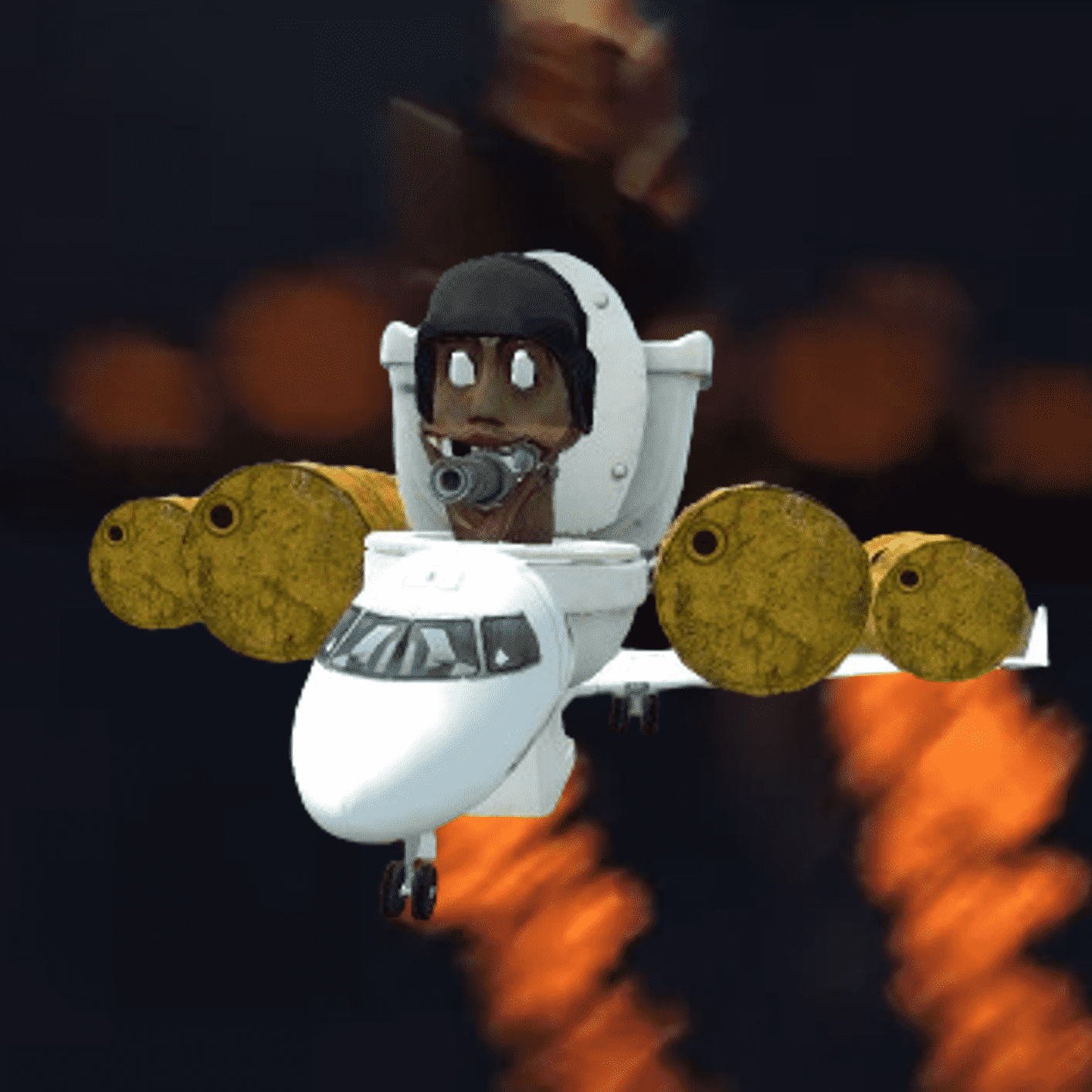 Skibidi Toilet Acid Plane Kamikaze