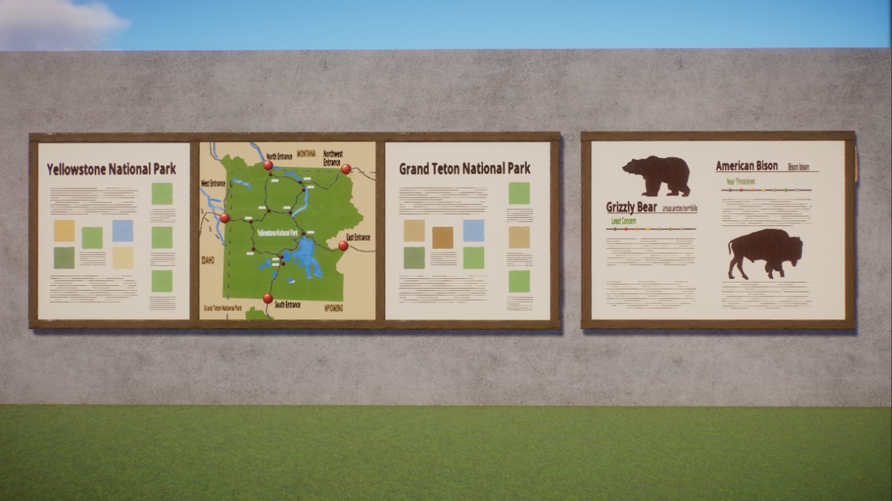Education board: Yellowstone and Grand Teton