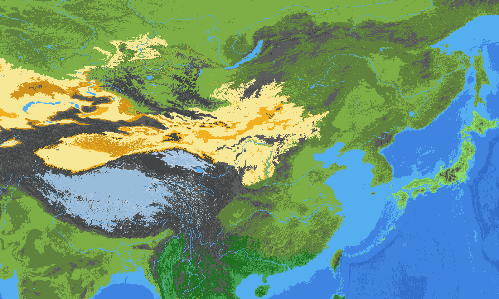 东亚全图East Asia 25x15