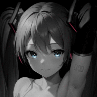 hatsune miku dark background / colored 4K (3 versions)