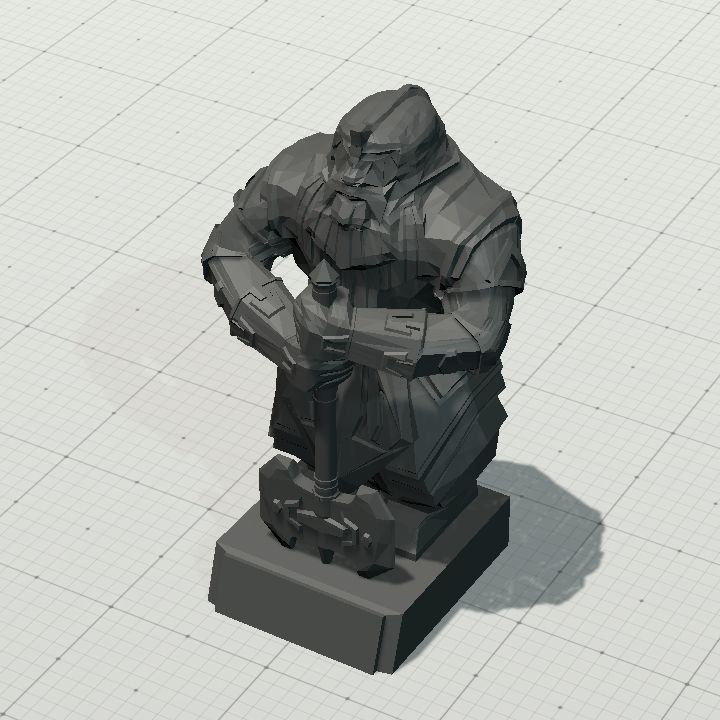 Dwarf Statue with Axe