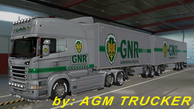 SKIN TRUCK SCANIA R RJL E REBOQUE (GNR) - CANAL AGM TRUCKER