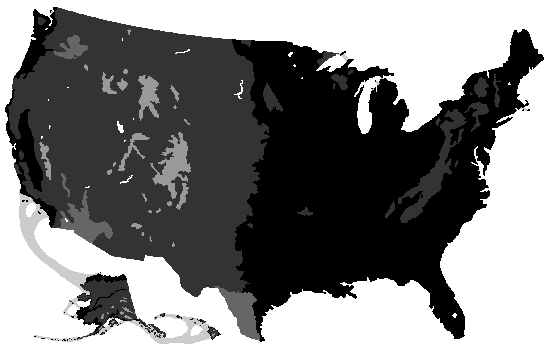 USA with Alaska and Hawaii