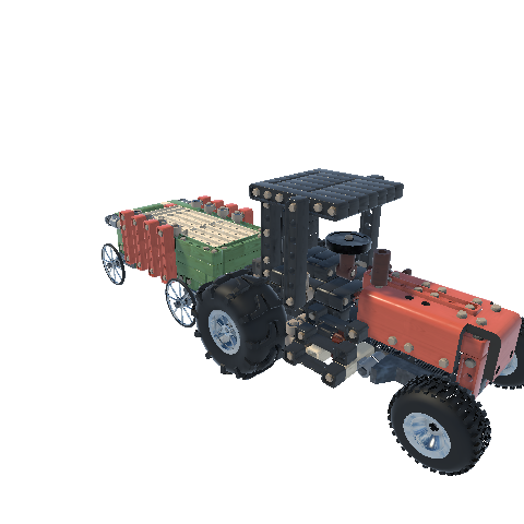 Red Tractor W/ Trailer