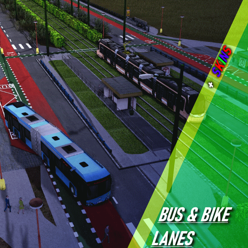 Bus & Bike lanes skins