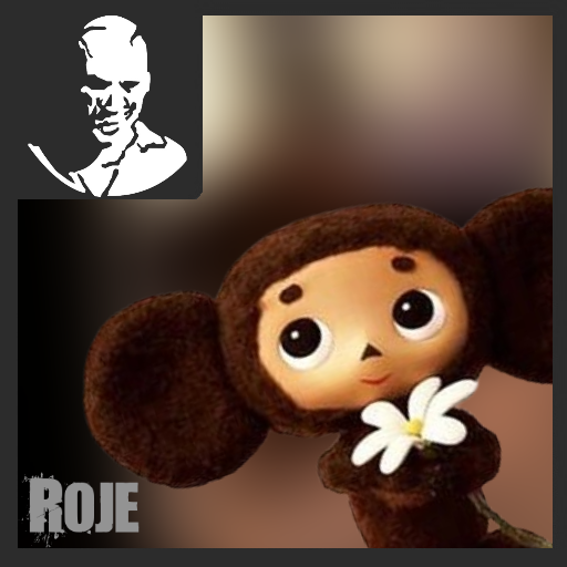 Cheburashka over roje